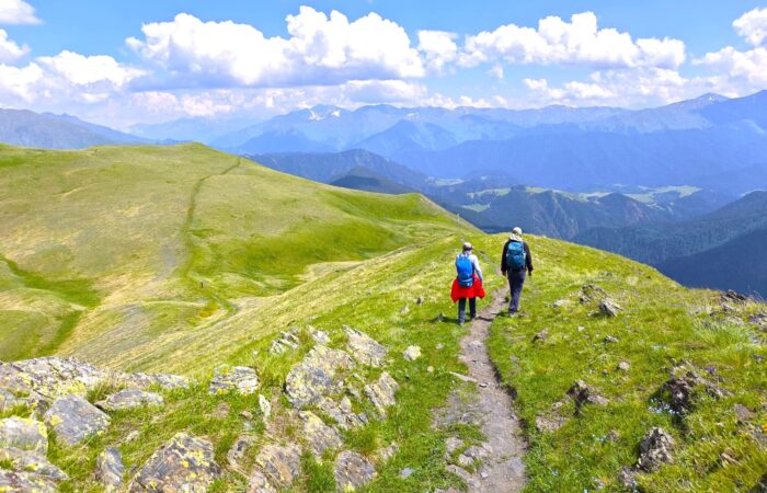 Wanderer auf dem Makratela Pass