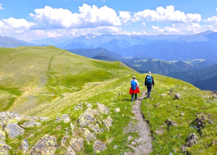 Wanderer auf dem Makratela Pass