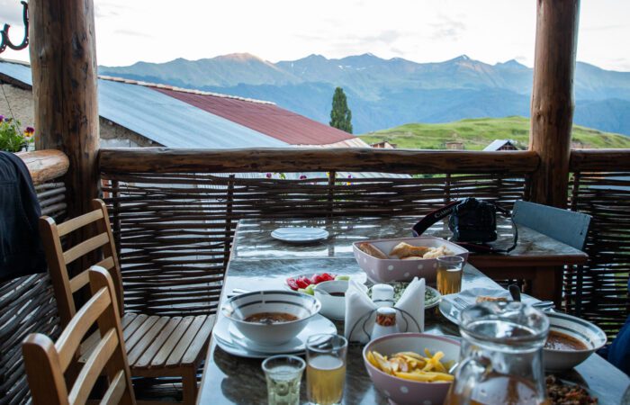 Abendessen in Omalo - Reiten Tuschetien