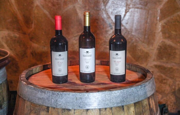 Bottles of Georgian wine