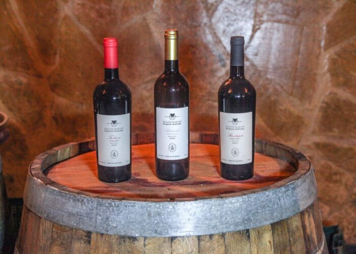 Bottles of Georgian wine