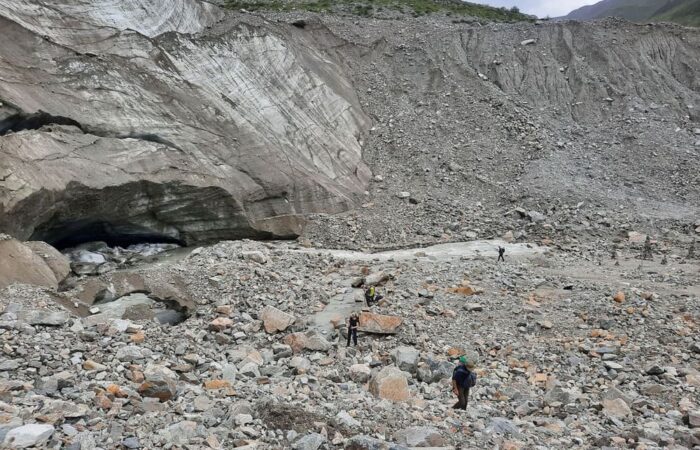 At the glacier in Svaneti