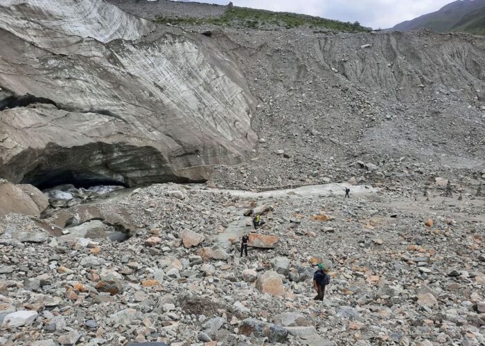At the glacier in Svaneti