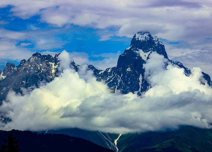 Clouds near Ushba in Mestia