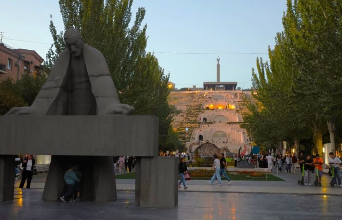 Ein Denkmal in Yerevan Armenien