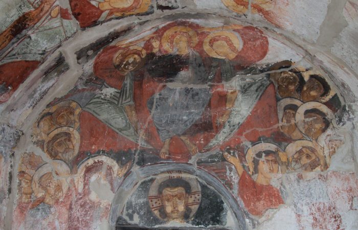 Wandmallei in einer Kapelle in Swanetien