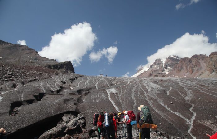 Am Gletscher in Kazbeg