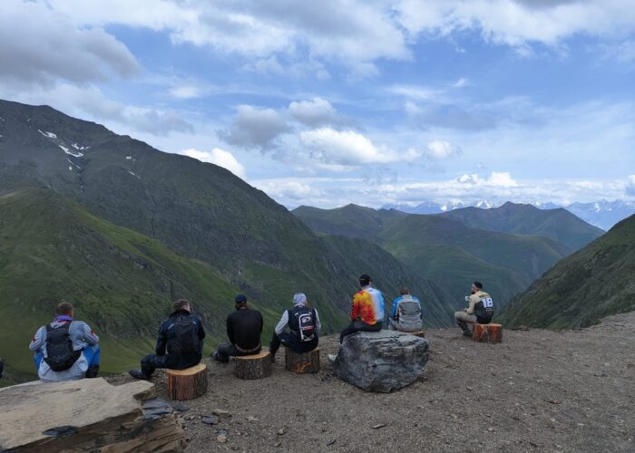 Tourists on the Abano Pass