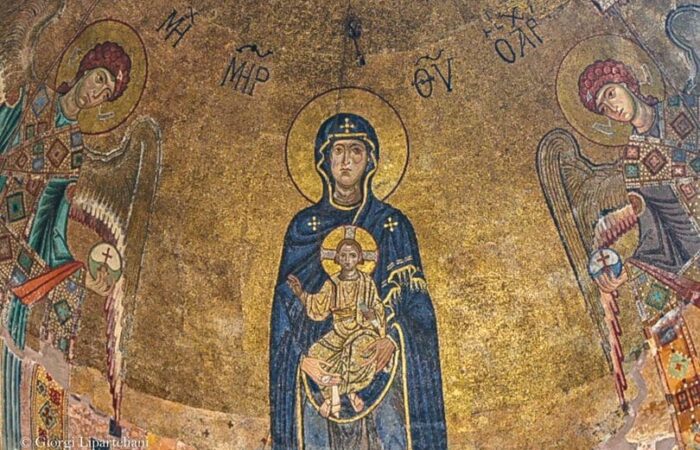 Gottesmutter Mosaik in Gelati Kloster in Kutaisi